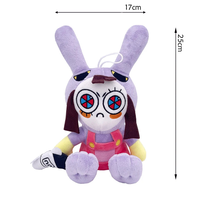 25CM Digital Circus Jax Plush Doll - Magical Rabbit Clown Collectible Toy for Fans, Home Decor, and Gifts