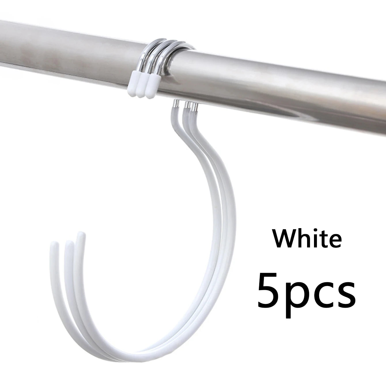 Non-Slip Plastic Coated Scarf Storage Rack – Multifunctional Tie, Belt & Hat Hanger Organizer Hook for Closet (1/2/5 Pack)