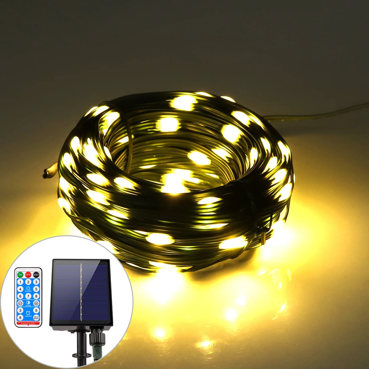 Outdoor Solar String Lights - Waterproof LED Festoon Fairy Lights for Garden, Patio & Party Decor