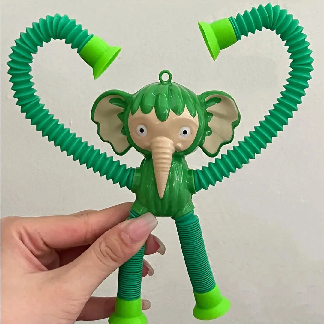 Italian Brainrot Suction Pop Tubes Fidget Toy — Tung Sahur Stretch Tube Stress Relief Sensory Toy for Kids & Adults Gift