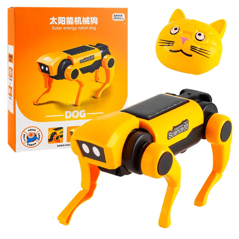 Solar Powered Robot Dog Kit – DIY STEM Science Experiment Toy for Kids, Educational Puppy Model, Christmas Gift