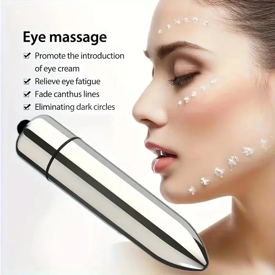 Mini Vibrating Facial Massager - Portable Eye & Face Massage Tool for Lotion Absorption and Skincare