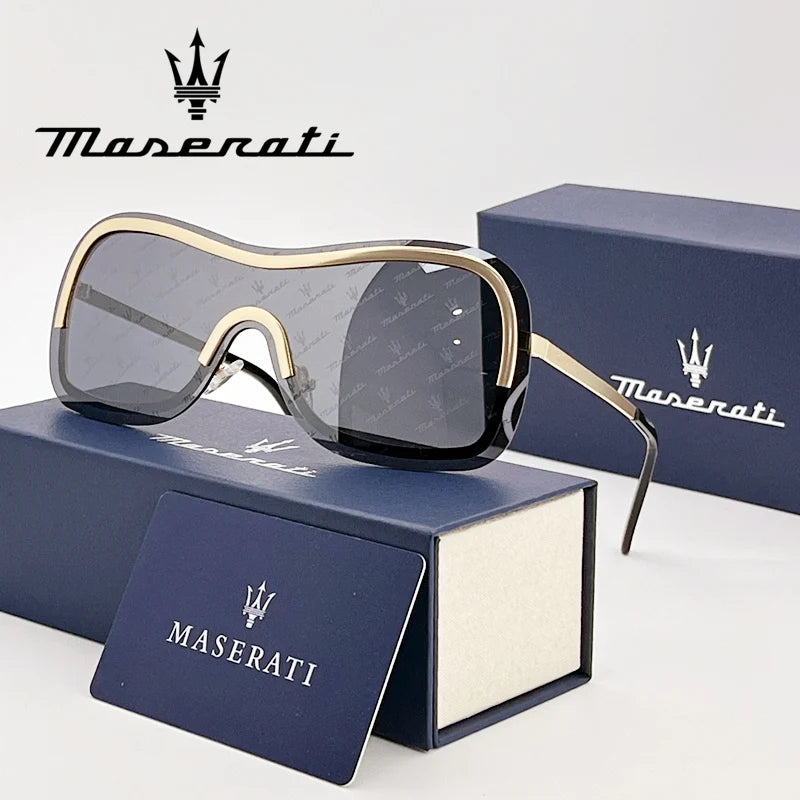 MASERATI Unisex Fashion Sunglasses – Unframed Metal Rim Stylish Designer Shades for Men & Women (Model 10785)
