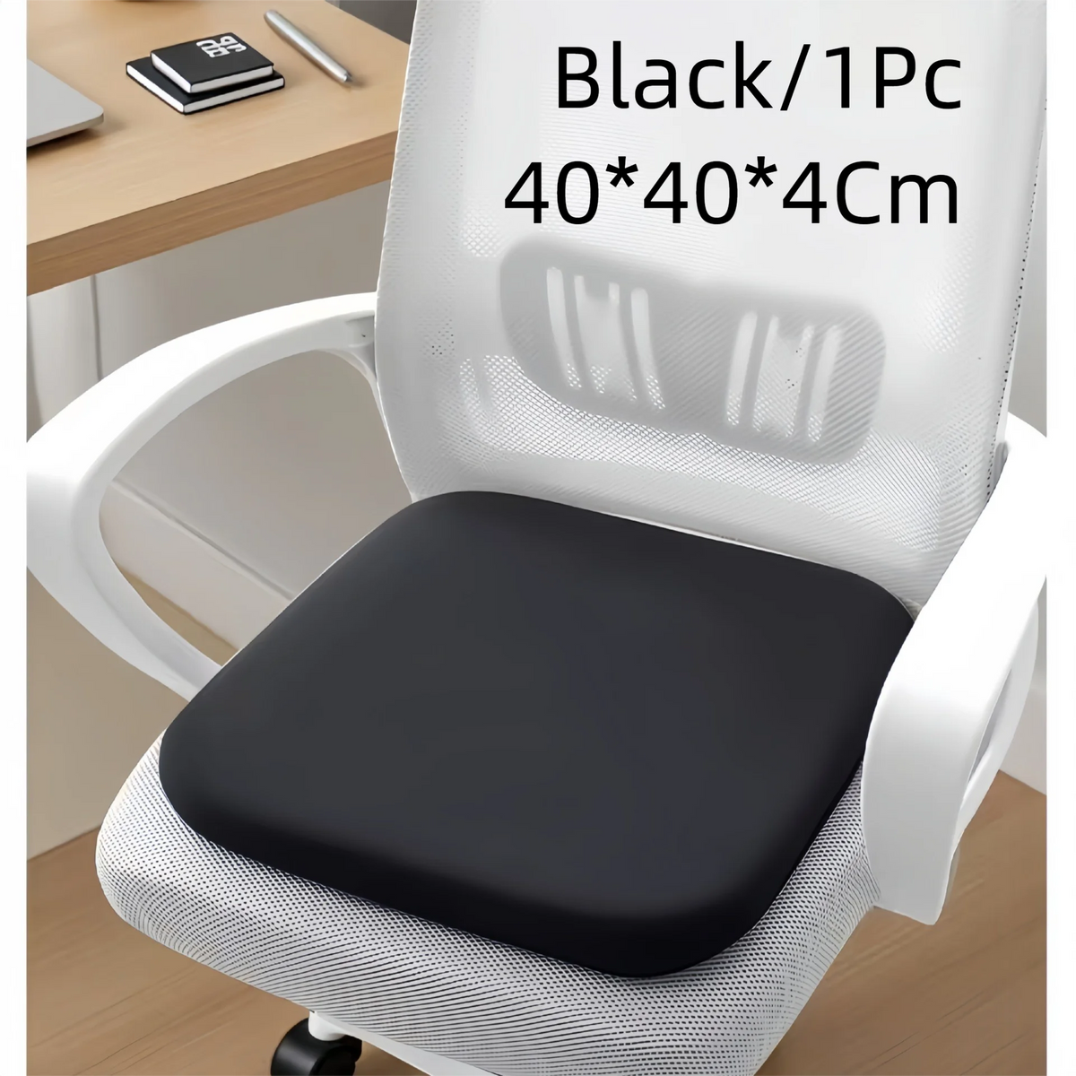 Memory Foam Seat Cushion - Comfortable Support for Office Chairs, Cars, Wheelchairs & Sofas