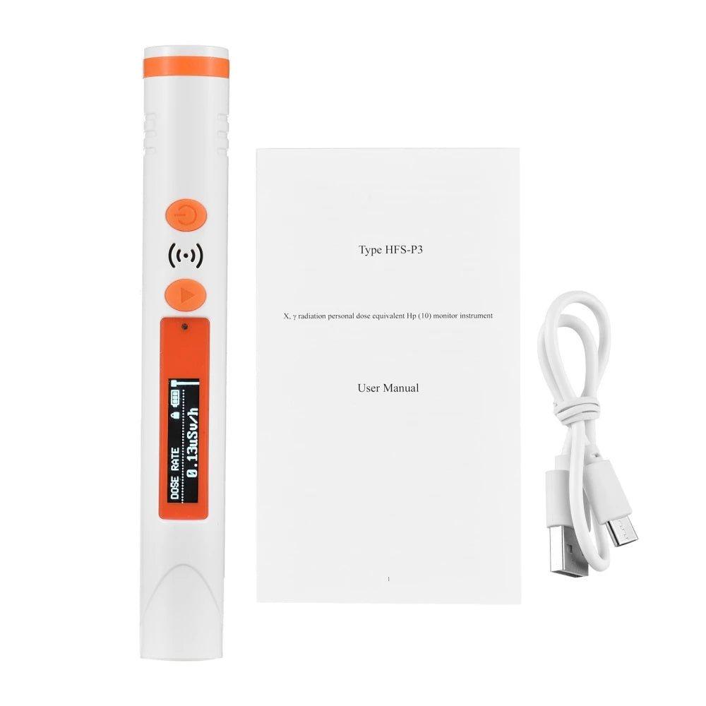 HFS-P3 Pocket Pen Nuclear Radiation Detector – Geiger Counter for X, Y, and β Ray Dose with Alarm Dosimeter