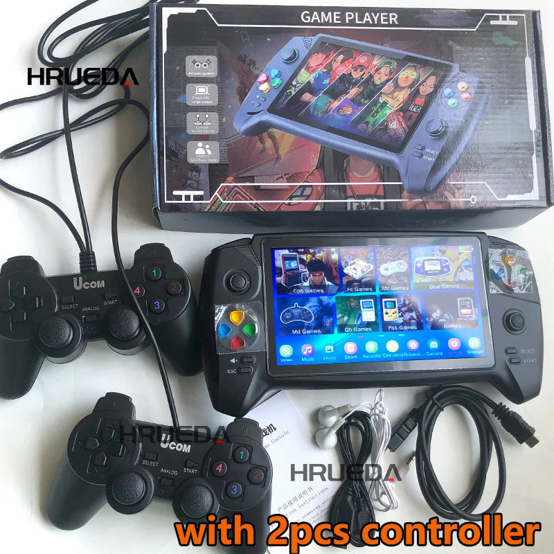 7.0" Retro Handheld Game Console - Dual Joysticks Classic Gaming Player for PS1, GBA, NES & FC Games