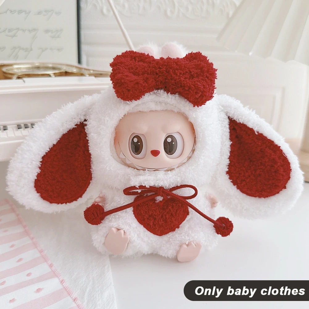 Cute Knitted Clothes Keychain β Outfit for 17cm Labubu/Macaron Doll, Kids & Girl Gifts