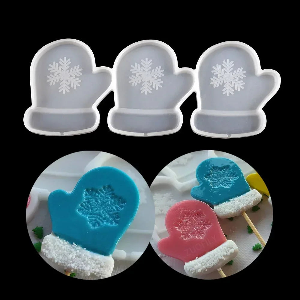 Halloween & Christmas Silicone Lollipop Mold β Pumpkin, Ghost & Elk Shape Candy, Chocolate, Cheese & Cake Decorating Tool