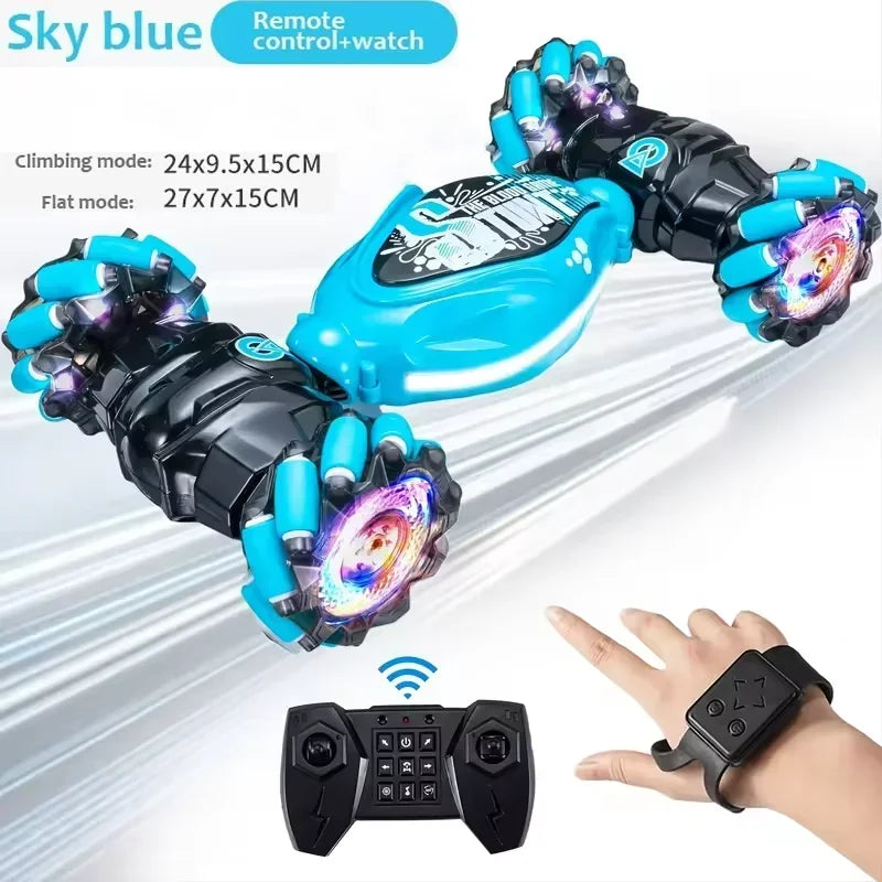 Stunt RC Car 4WD 1:16 β LED Light, Gesture Control, Twist & Climb Remote Controlled Car Toy for Kids