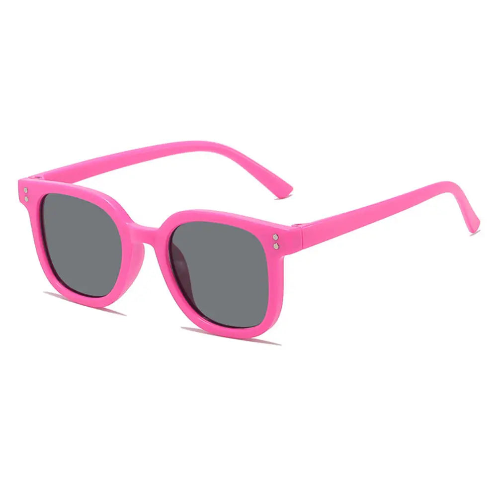 KLASSNUM 2026 Kids Sunglasses – Large Square UV Protection Shades for Ages 2–8, Trendy Black Sun Glasses for Boys & Girls Outdoor Travel
