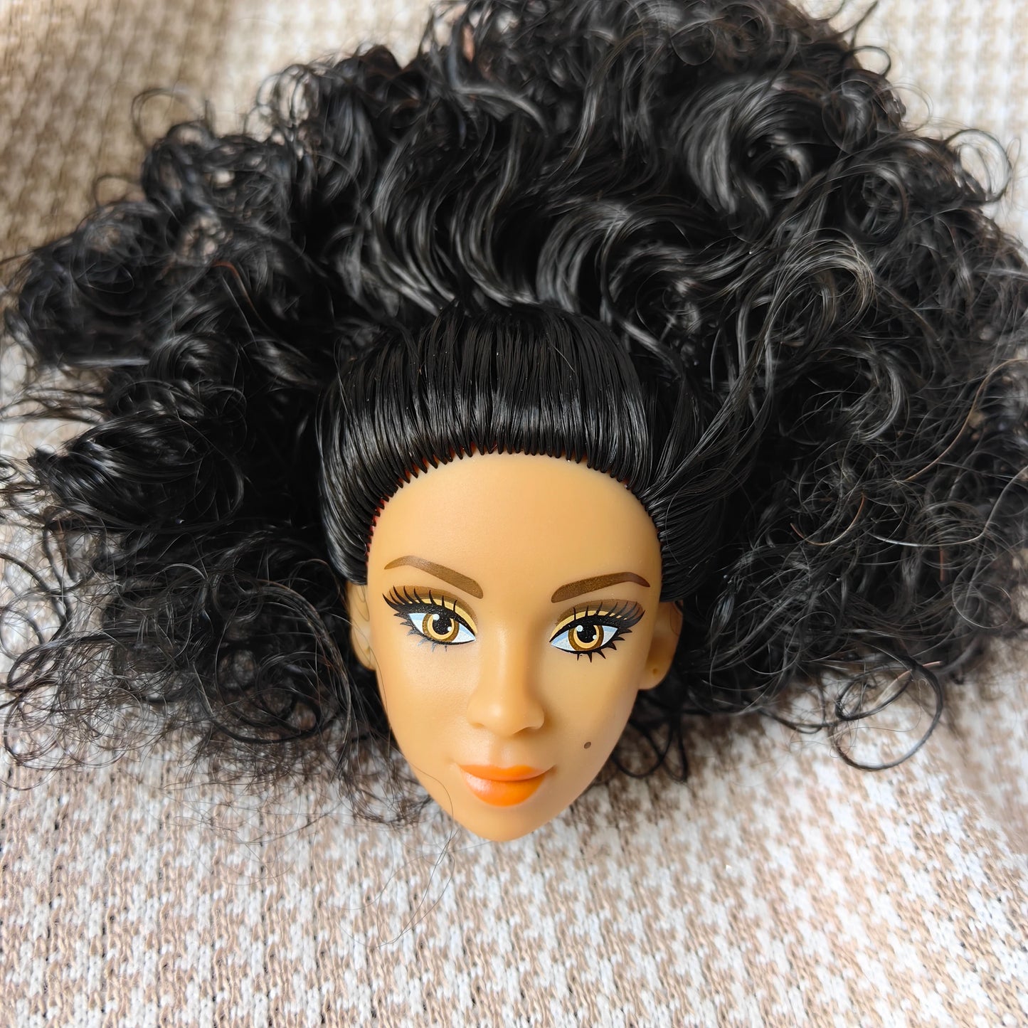 Original 1/6 Doll Supermodel FR Heads — DIY Curly Black Hair Doll Accessories, Limited Edition Collectible Gift