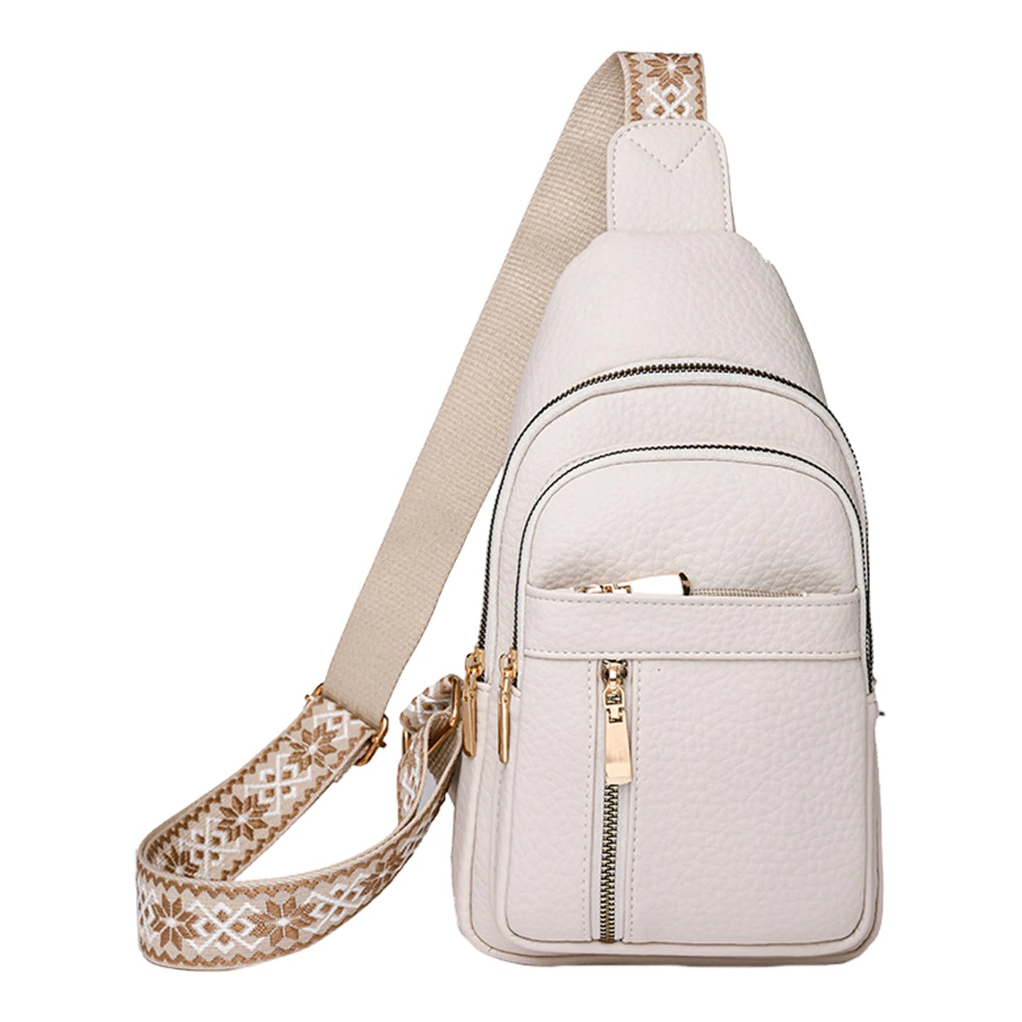 Fashionable Women’s Chest Bag – High-Quality PU Leather Waterproof Crossbody Messenger Bag for Travel & Cycling