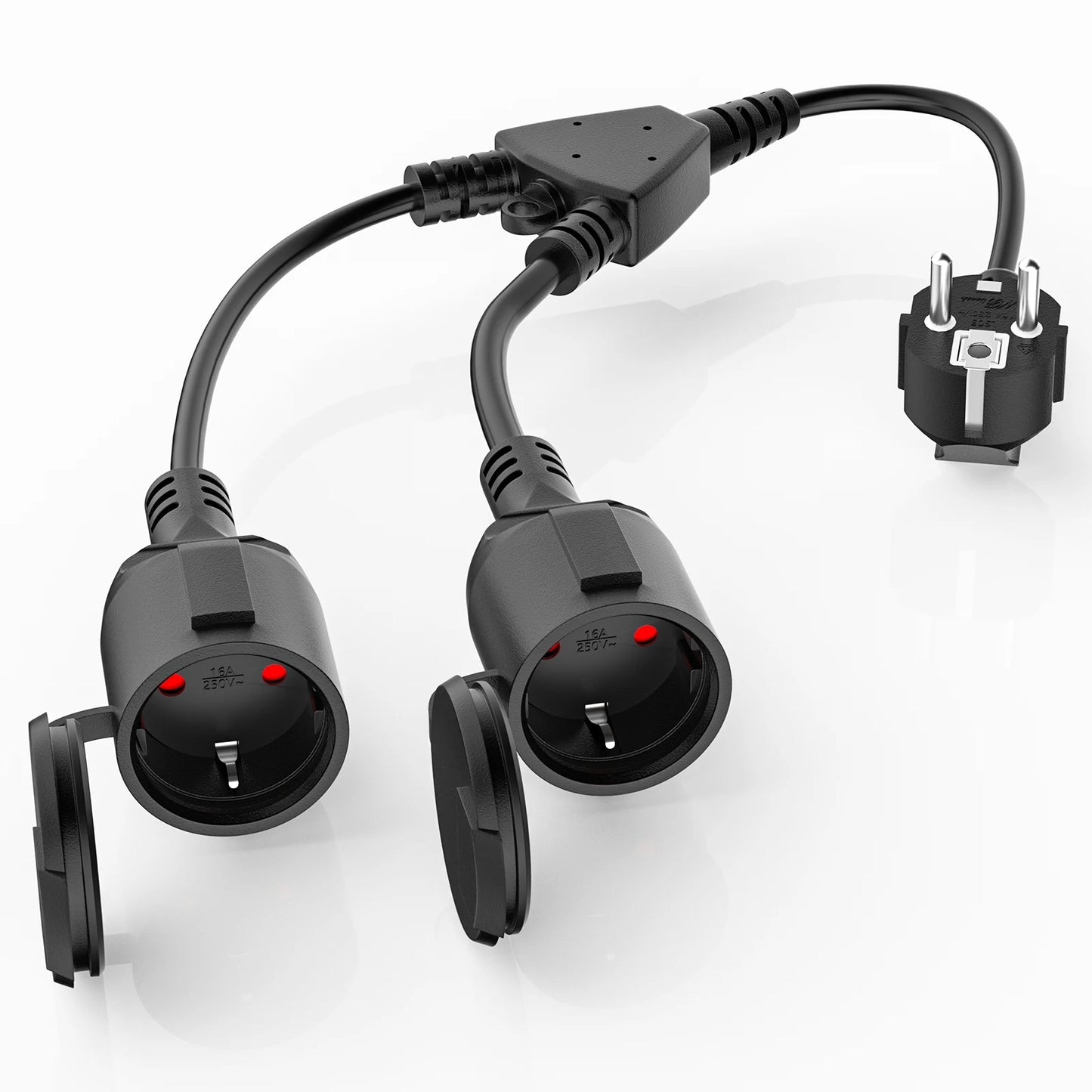 European Standard Power Extension Cord – 5cm/3/5/7M, Male to Female, 3680W 250V 16A with Safety Plug