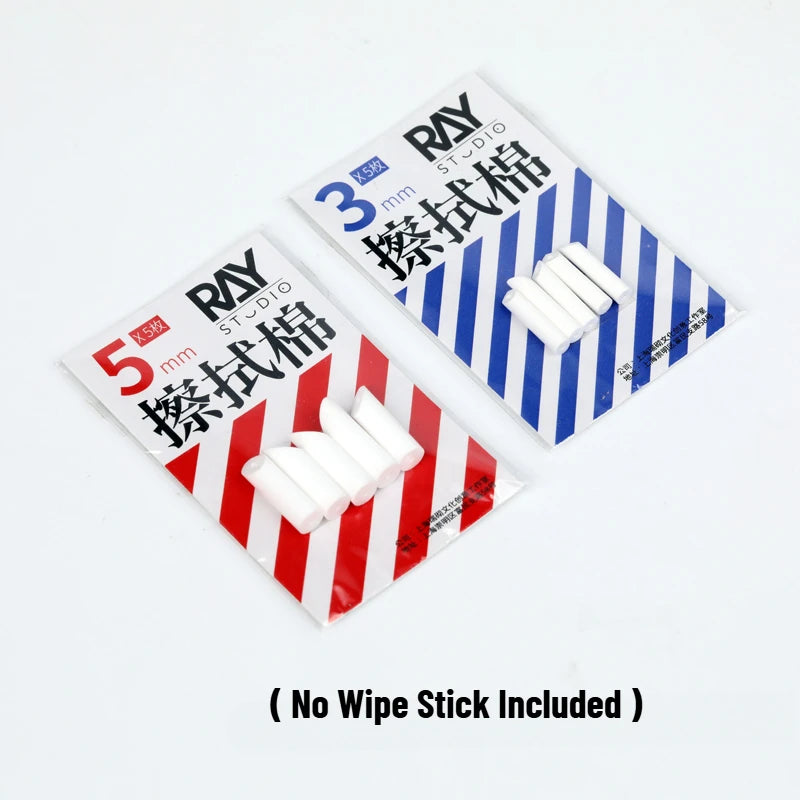 RAY Studio Metal Cleaning Stick with Polyester Cotton Tips – Seepage Wiping Swab for Model Hobby & Panel Liner Cleaning