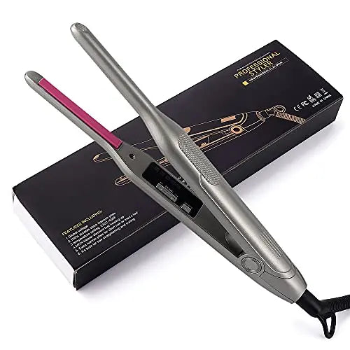 Titanium Mini Flat Iron β Adjustable Temperature Hair Straightener for Men, Pixie, Beard & Bangs