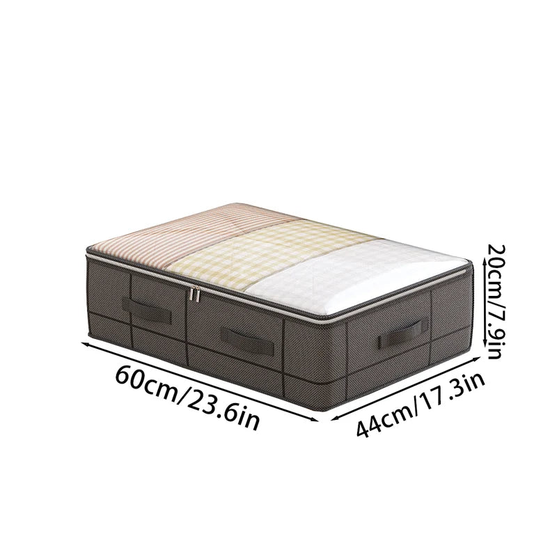 Heavy-Duty Under-Bed Storage Bag β Foldable Box with Large Transparent Window for Clothes, Bedding & Dorm