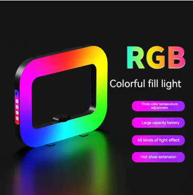 New Handheld Ring LED Light – Rechargeable Portable Fill Light for Mobile Phone, Live Broadcast, Photography, and Selfies