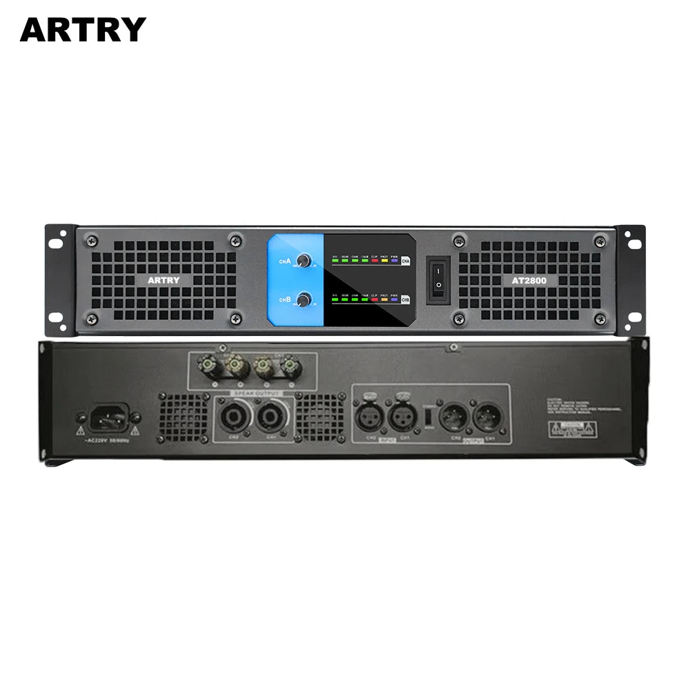 ARTRY AT2800/AT4800 Professional Digital Power Amplifier β 2/4 Channel High-Power Amp for Stage, Conference & Home Audio