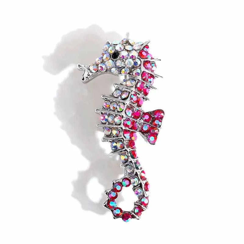 Sapphire Blue Crystal Peacock Brooch - Elegant Rhinestone Animal Pin for Fashion Accessories and Gifts