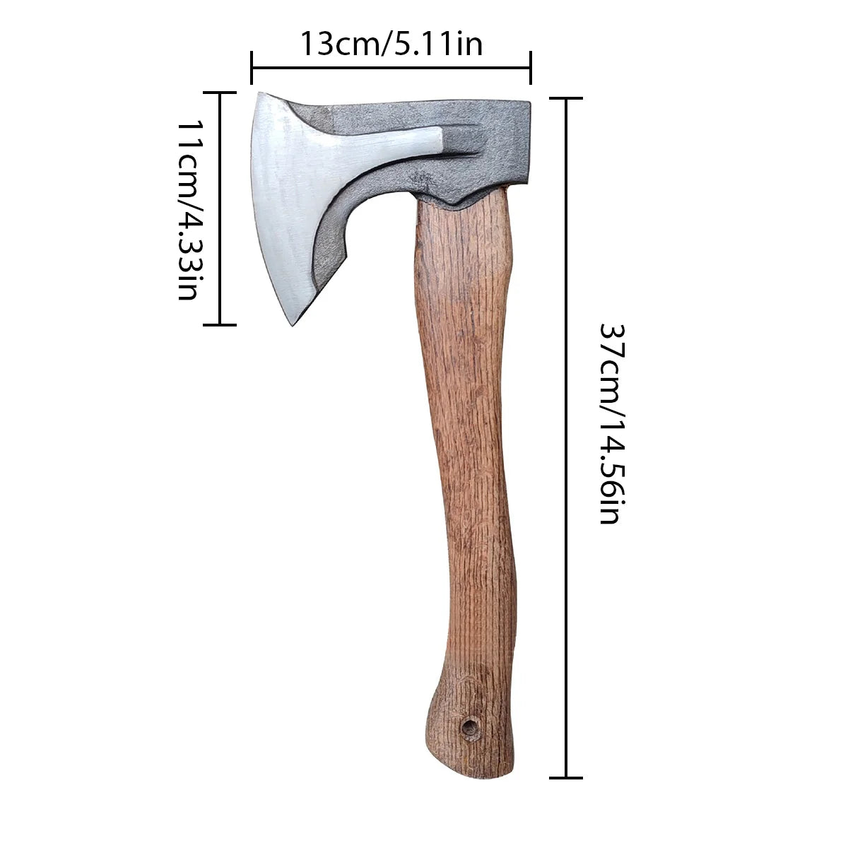 Classic Outdoor Hand Axe – Camping Tactical Survival Battle Axe for Chopping Firewood, Hand-Forged Multifunctional Woodworking Tool
