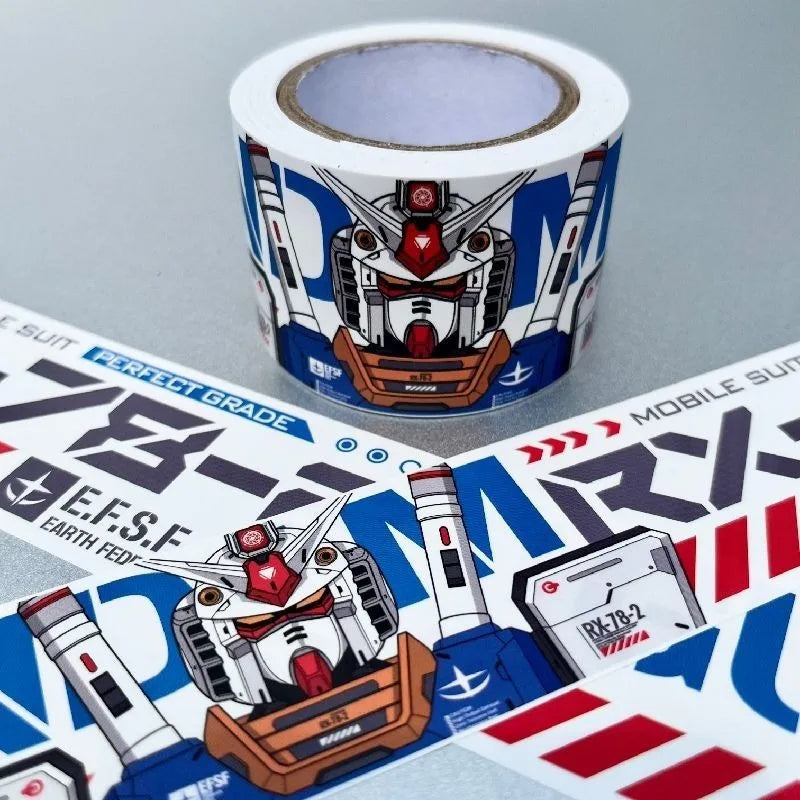Gundam RX-78 Waterproof Stickers - Residue-Free Decorative Decals for Desktops, Figure Shelves, Bicycles and Aquariums