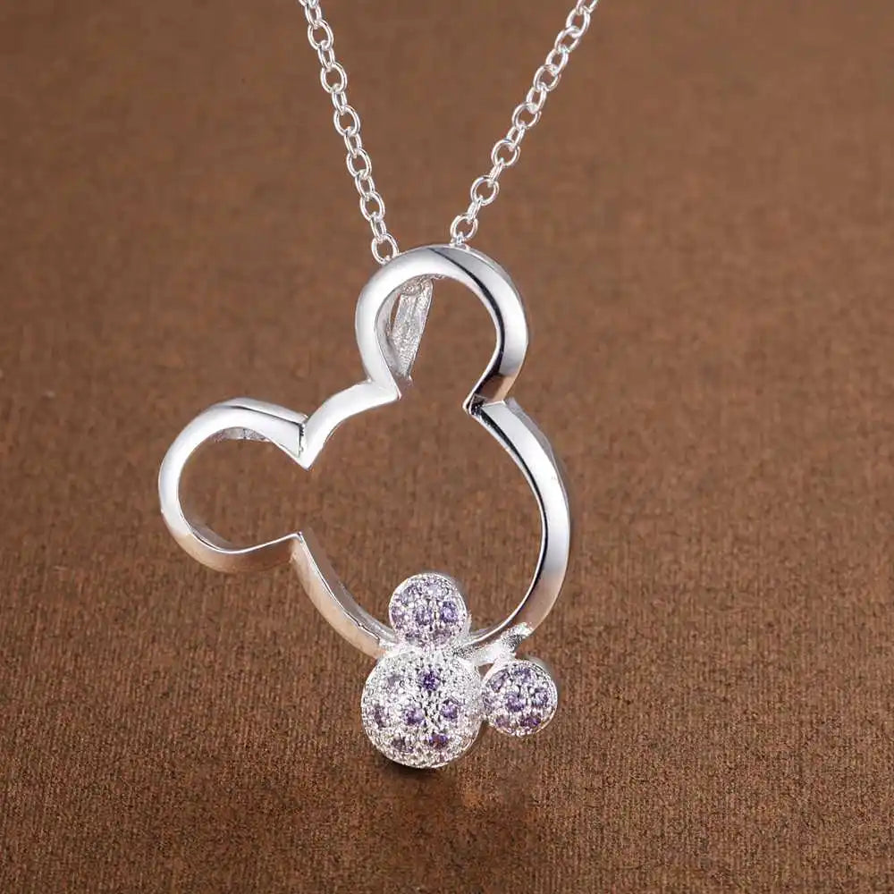 925 Sterling Silver Zircon Pendant Necklace - Elegant Women’s Jewelry Gift For Student Girlfriend And Wedding