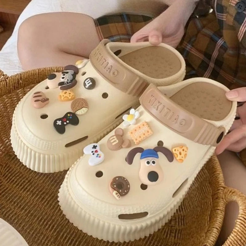 14PCS Fashion Shoe Charms Set – Cute 3D Cartoon Animal Buckle Accessories for DIY Shoes