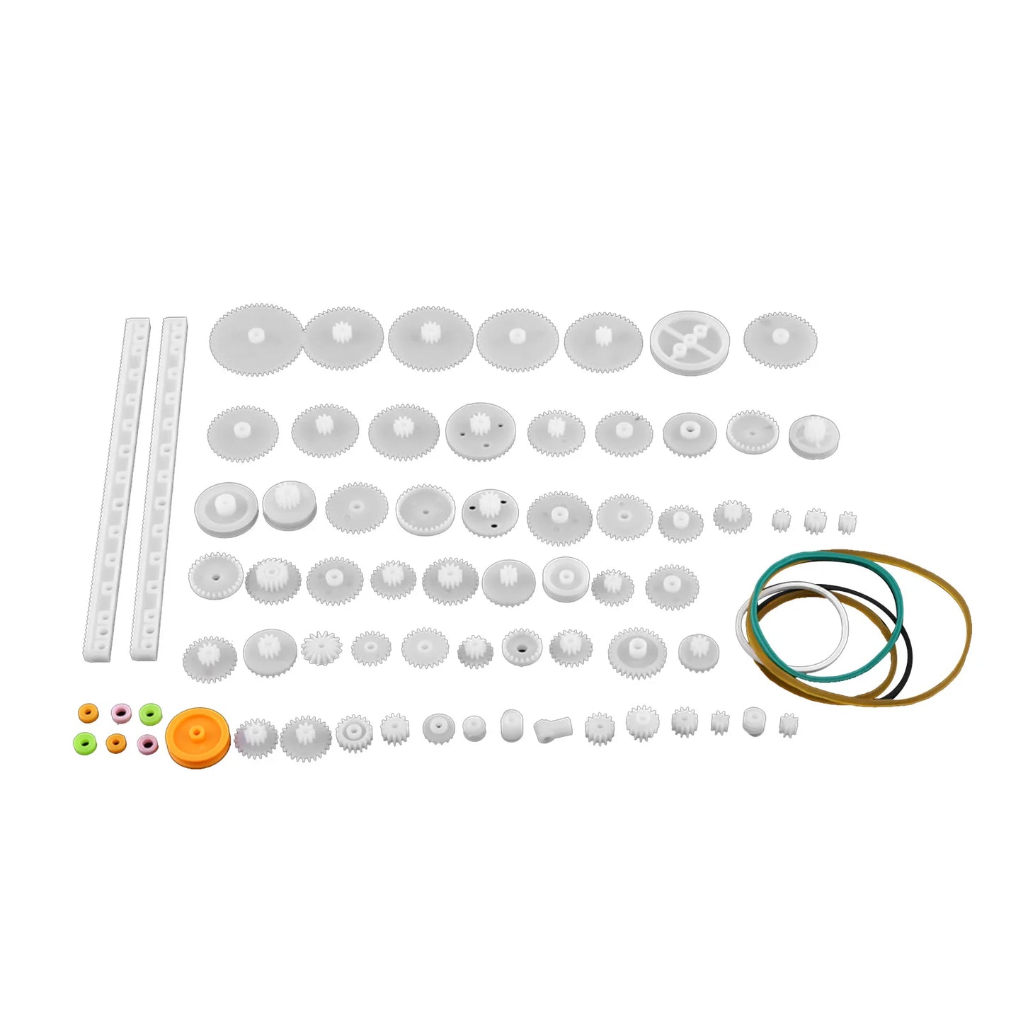 Plastic Gear & Pulley Motor Kit Set β Worm, Crown & Belt Gears for Robot DIY Parts & Repairs