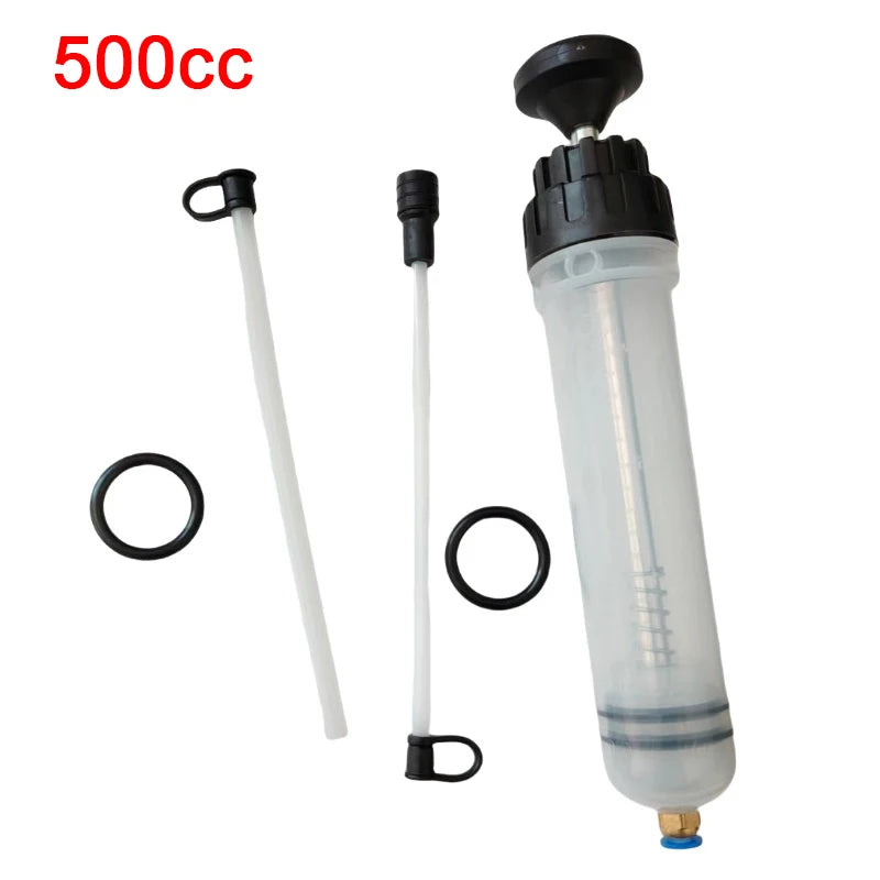 200cc/500cc Fuel Transfer Syringe Pump - Manual Oil & Brake Fluid Extractor