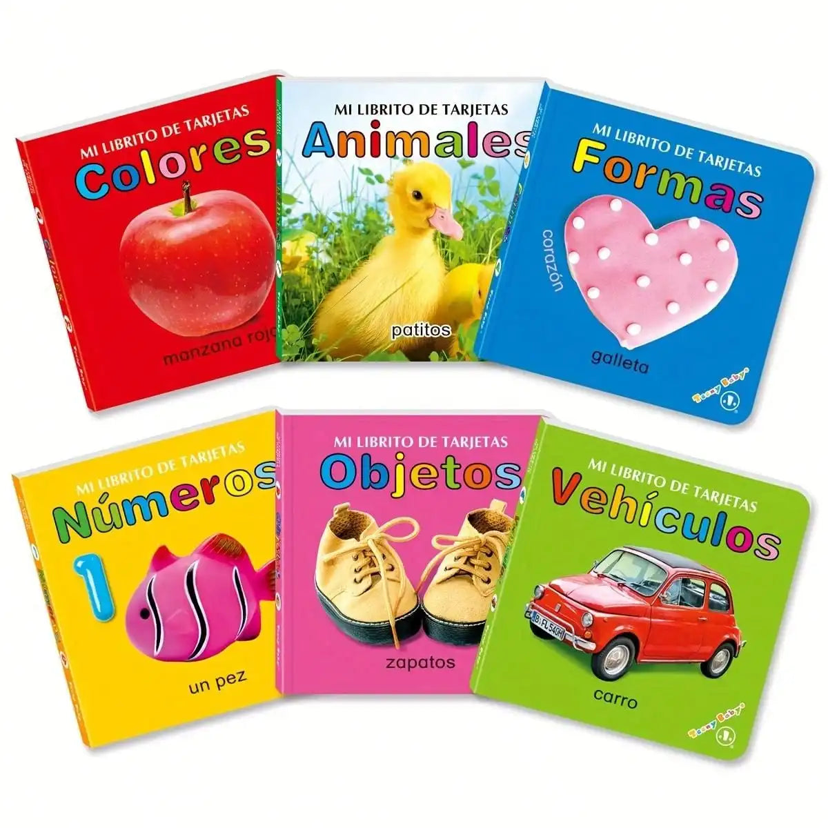 Colorful Patterned Card Book - Interactive Sensory Learning & Early Reading Education Gift