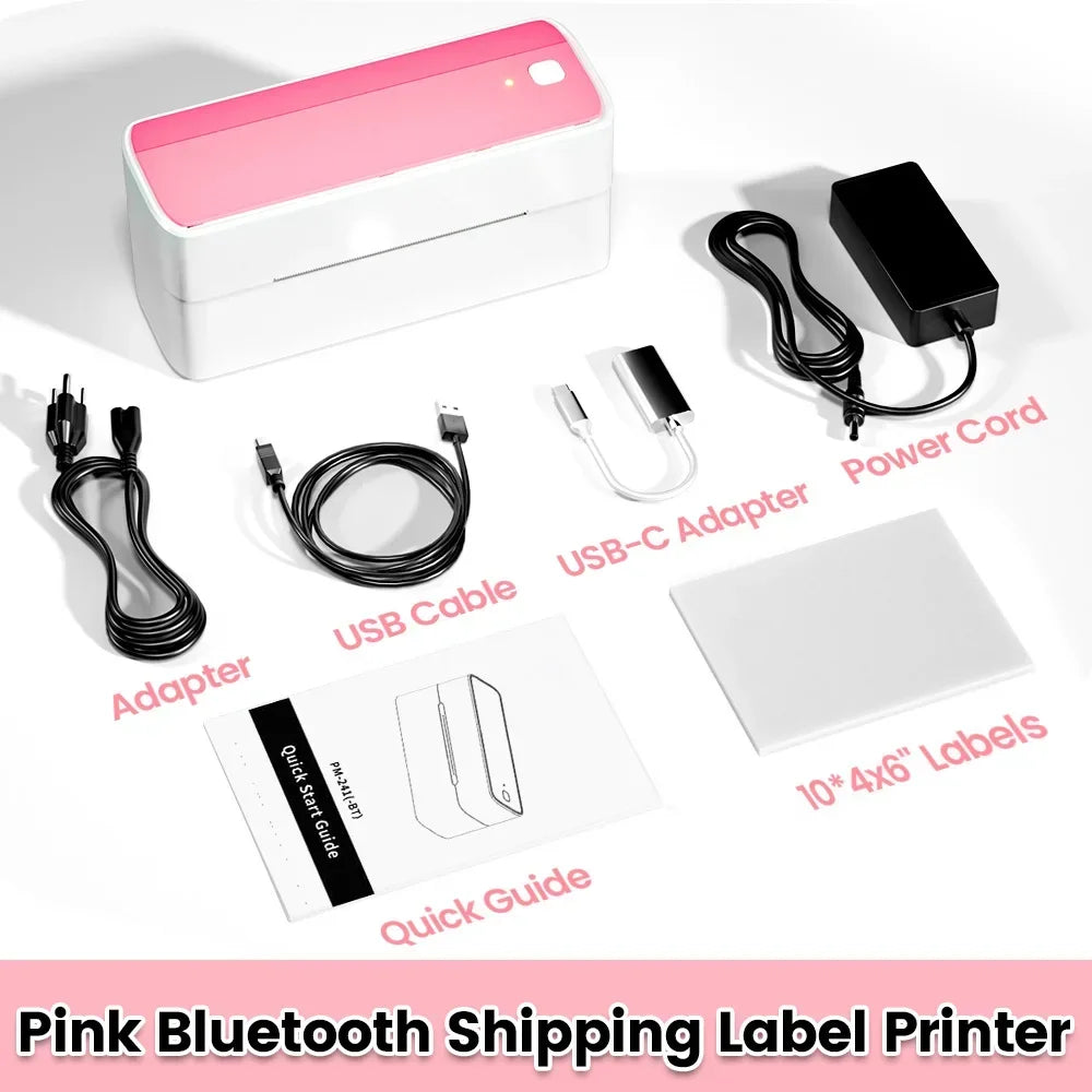 Phomemo 241 Bluetooth Thermal Label Printer β Wireless 4x6 Shipping Label Printer Compatible with iPhone, Android, Mac & Windows