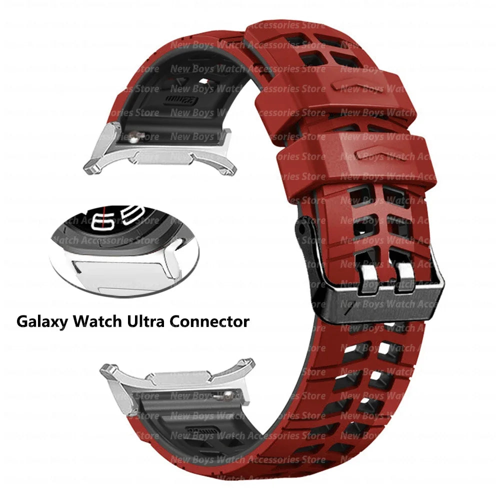 Silicone Sport Band for Samsung Galaxy Watch Ultra 47mm — No-Gap Quick Fit Curved Strap (2025 Ultra Model)