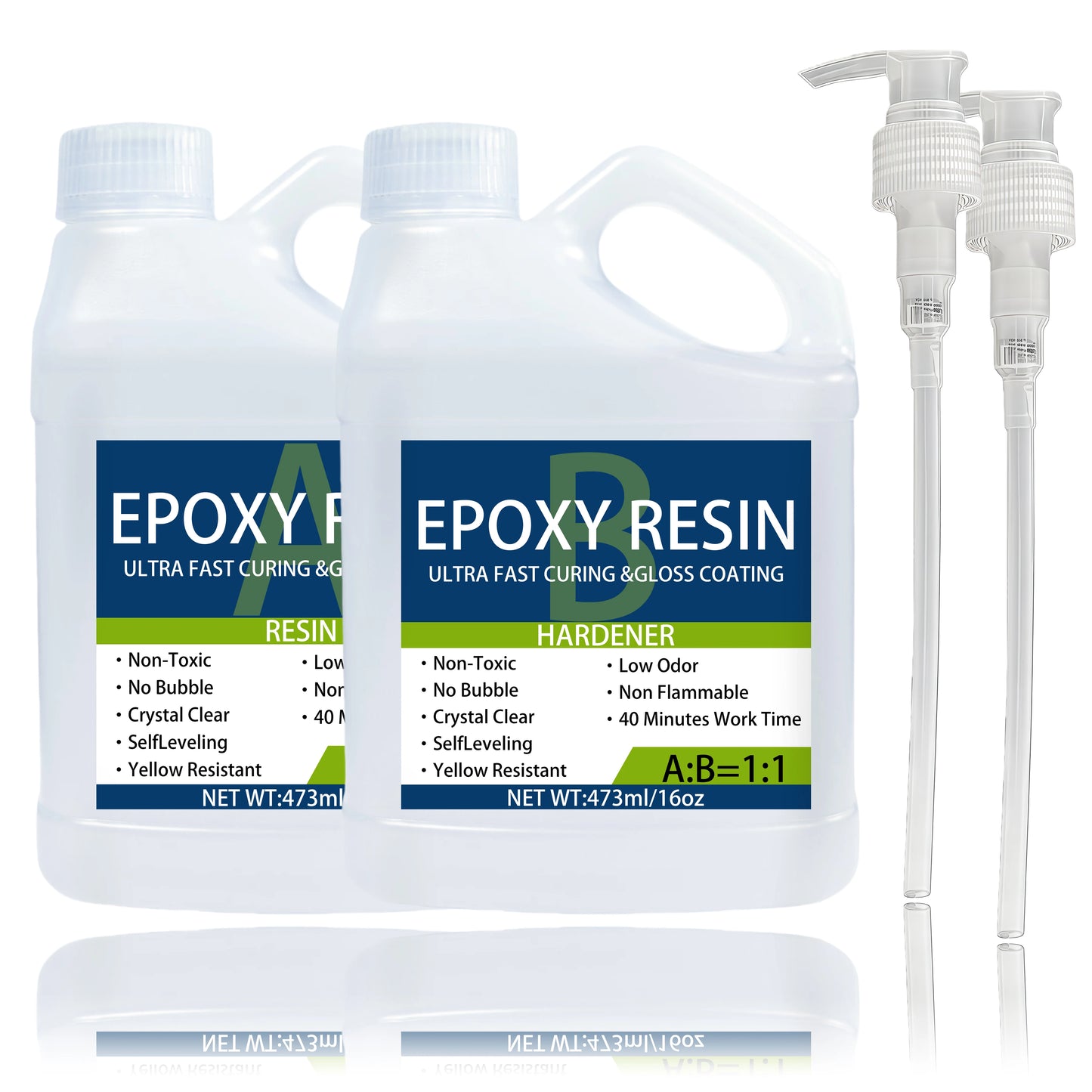 32oz Epoxy Resin Kit β Strong Bubble-Free Anti-Yellowing Art Resin, Easy 1:1 Mix for Casting, DIY Crafts & Mold Making