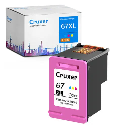 NineLeaf 67XL Ink Cartridge Black & Tri-Color Compatible for HP 67/67XL β DeskJet 1255, 2722, 2732, 2742e & DeskJet Plus 4140, 4152, 4155, 4158 Printers