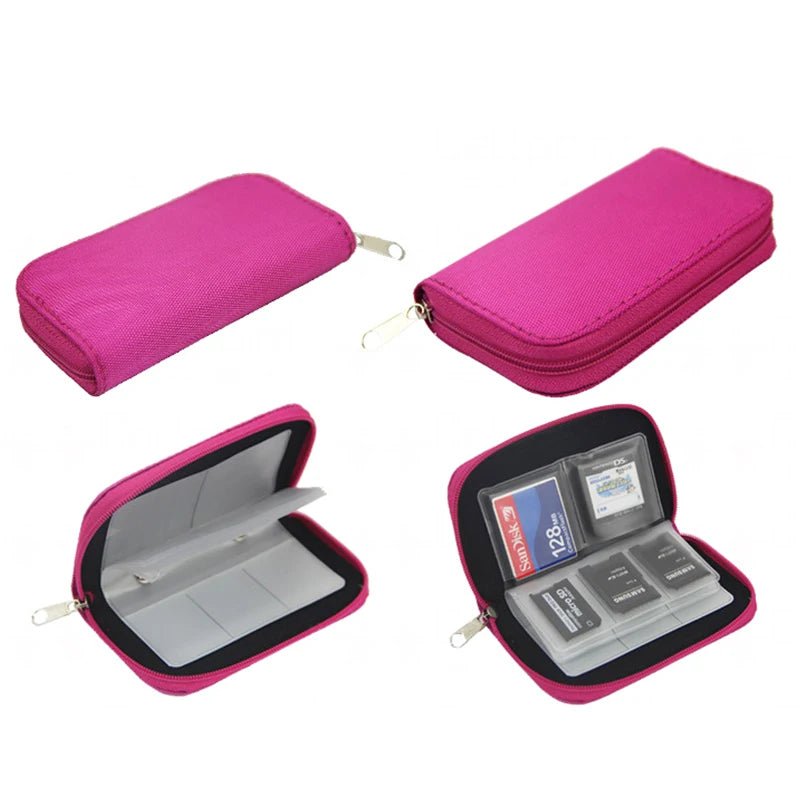 Memory Card Collect Bag: 22 Slot Camera Memory Card Holder Case for CF/SD/Micro SD/SDHC/MS/DS - Gaming SD Card Collection Box