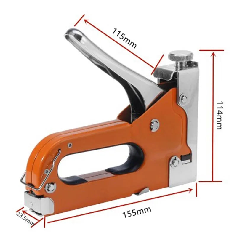3-in-1 Heavy Duty Manual Staple Gun – Brad Nailer Upholstery & Woodworking Tool, Durable Alloy Steel Easy Use Stapler Gun