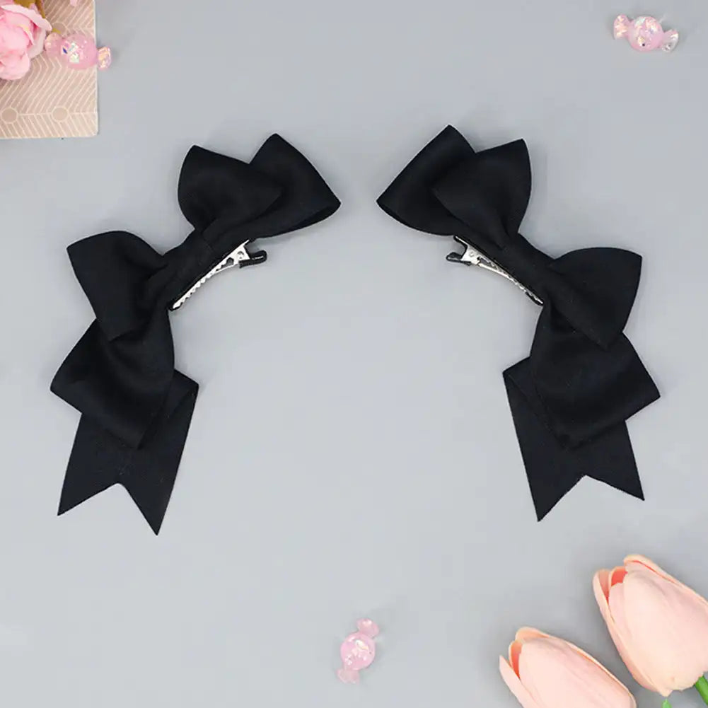 Kawaii Handmade Bow Hair Clip - Sweet Anime Lolita Cosplay JK Hair Accessory