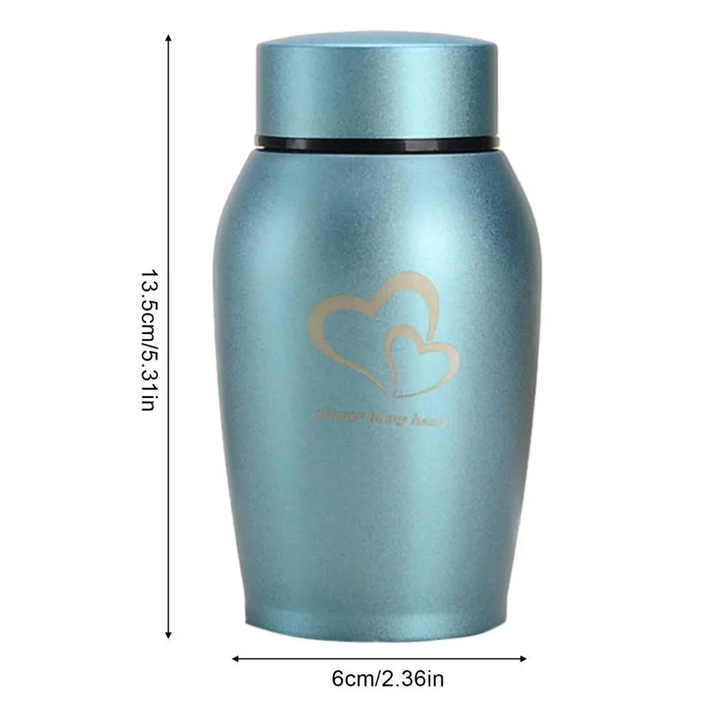 Multi-Colored Stainless Steel Pet Urn – Dog, Cat, Bird, Mouse Cremation Ashes Jar, Sealed Memorial Souvenir
