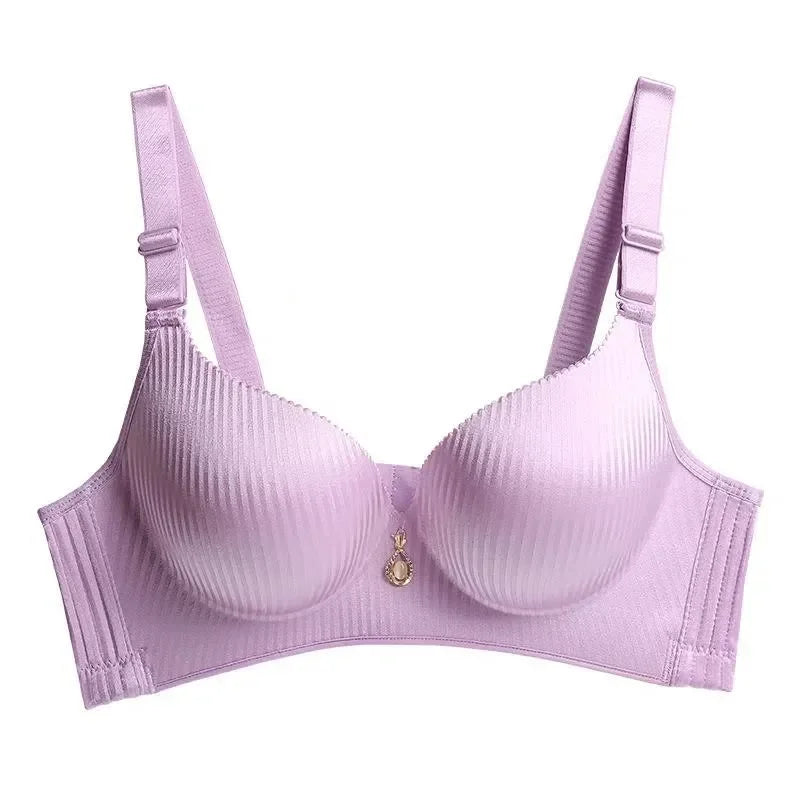 Women's 8CM Wireless Push-Up Bra - Side-Smoothing Seamless Lift Bra for AA, A & B Cups