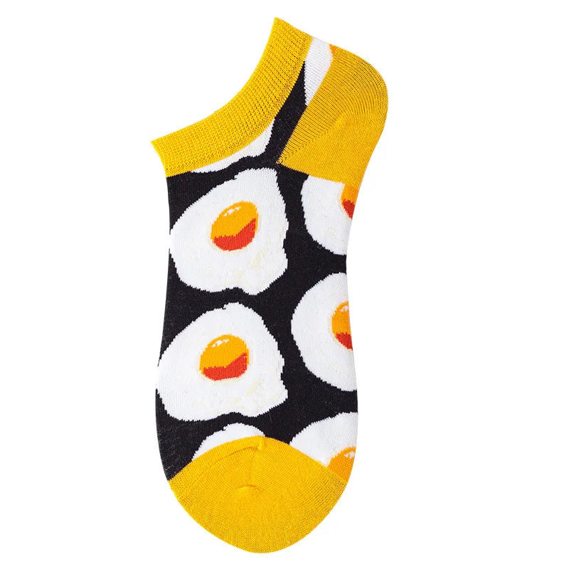 40-Style Colorful Cotton Ankle Socks β Fashion Novelty Short Socks for Men & Women, Funny Animal, Food & Avocado Casual Designs