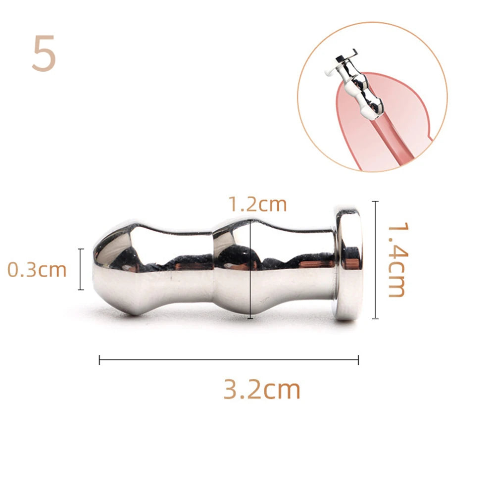 28-Piece Stainless Steel Urethral Sound Set – Hollow Urethra Dilator & Male Stimulation Chastity Toy