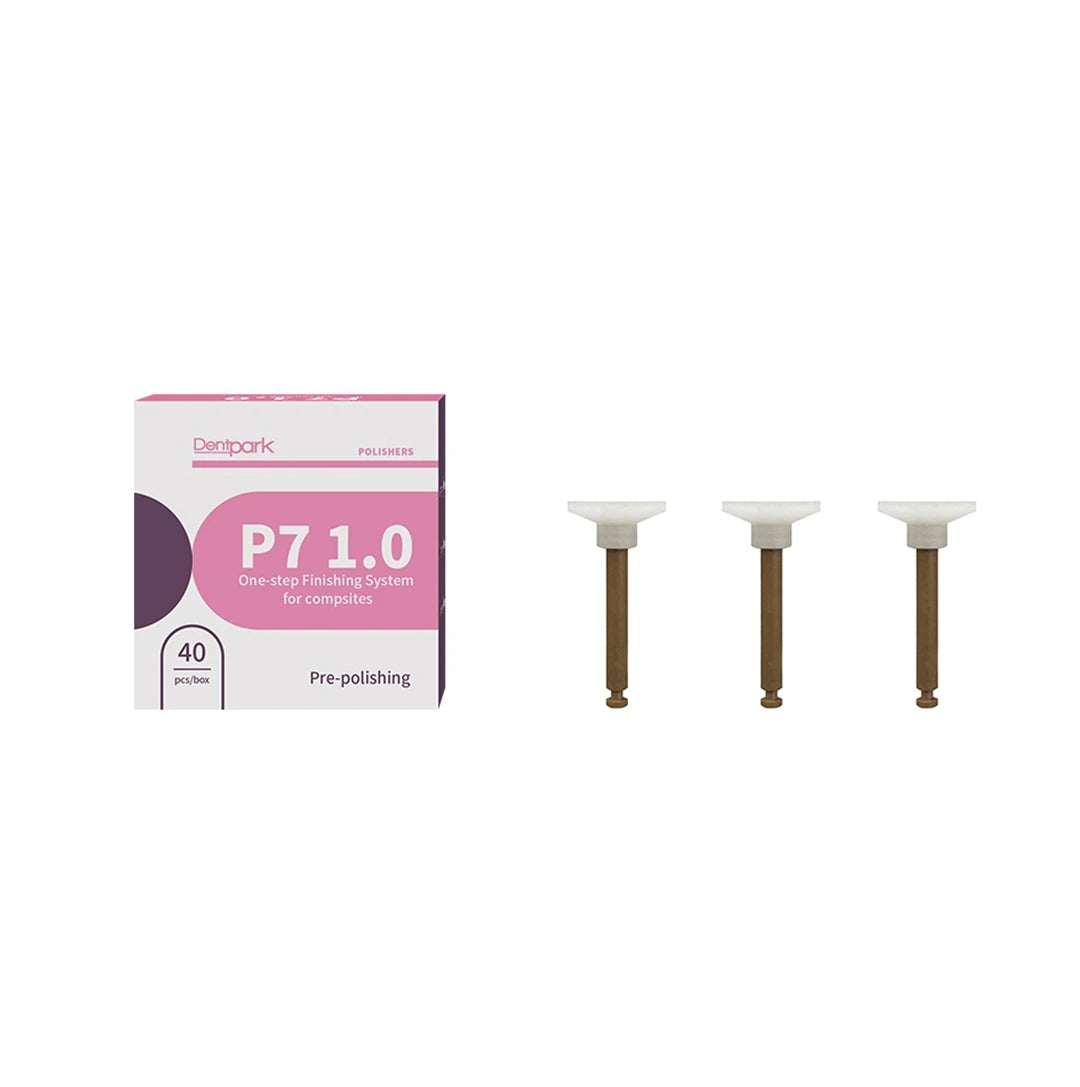 Dentpark 40pcs Dental One-Step Finishing System β P7 1.0 Finisher Cups, Points, Discs for Composite Polishing with RA Shank