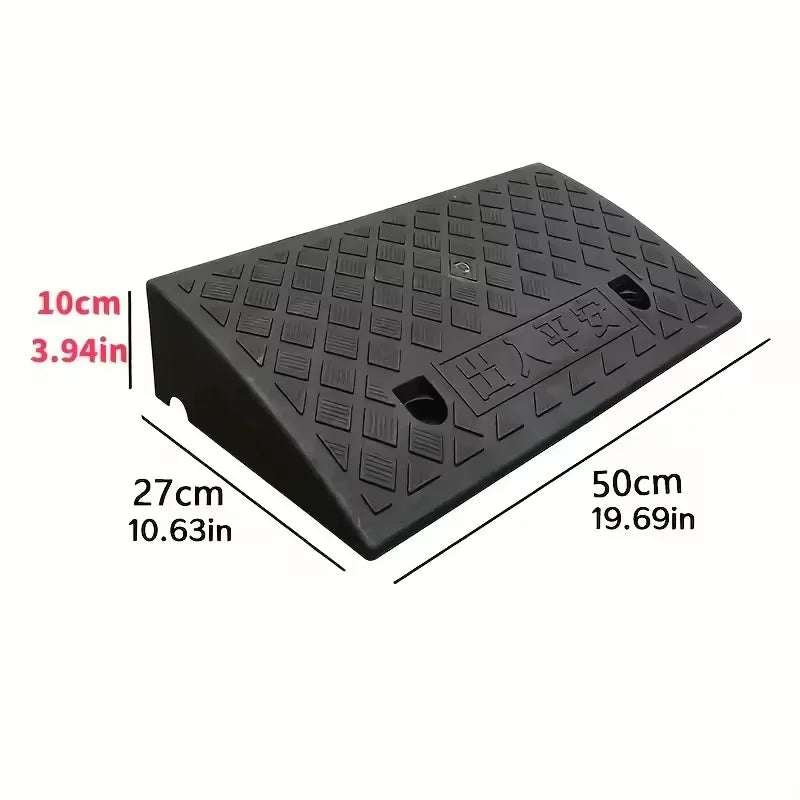 Portable Non-Slip Access Ramp 10cm – Durable Threshold Ramp for Cars, Motorcycles, Wheelchairs & Pets, Heavy-Duty Support Board