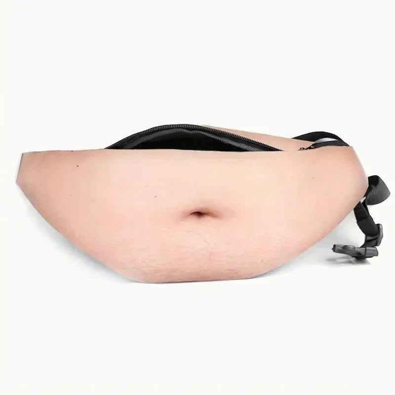 Funny Dad Bod Fanny Pack - Creative Beer Belly Waist Bag for Travel and Parties