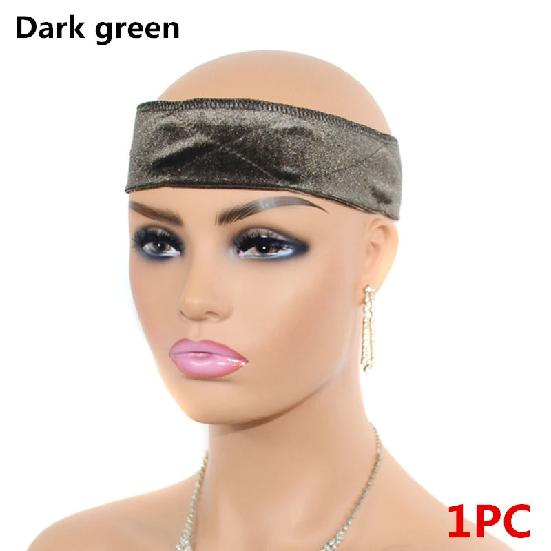 Adjustable Velvet Wig Grip Band - No-Slip Headband for Lace Front Wigs, Secure Wig Holder for Women