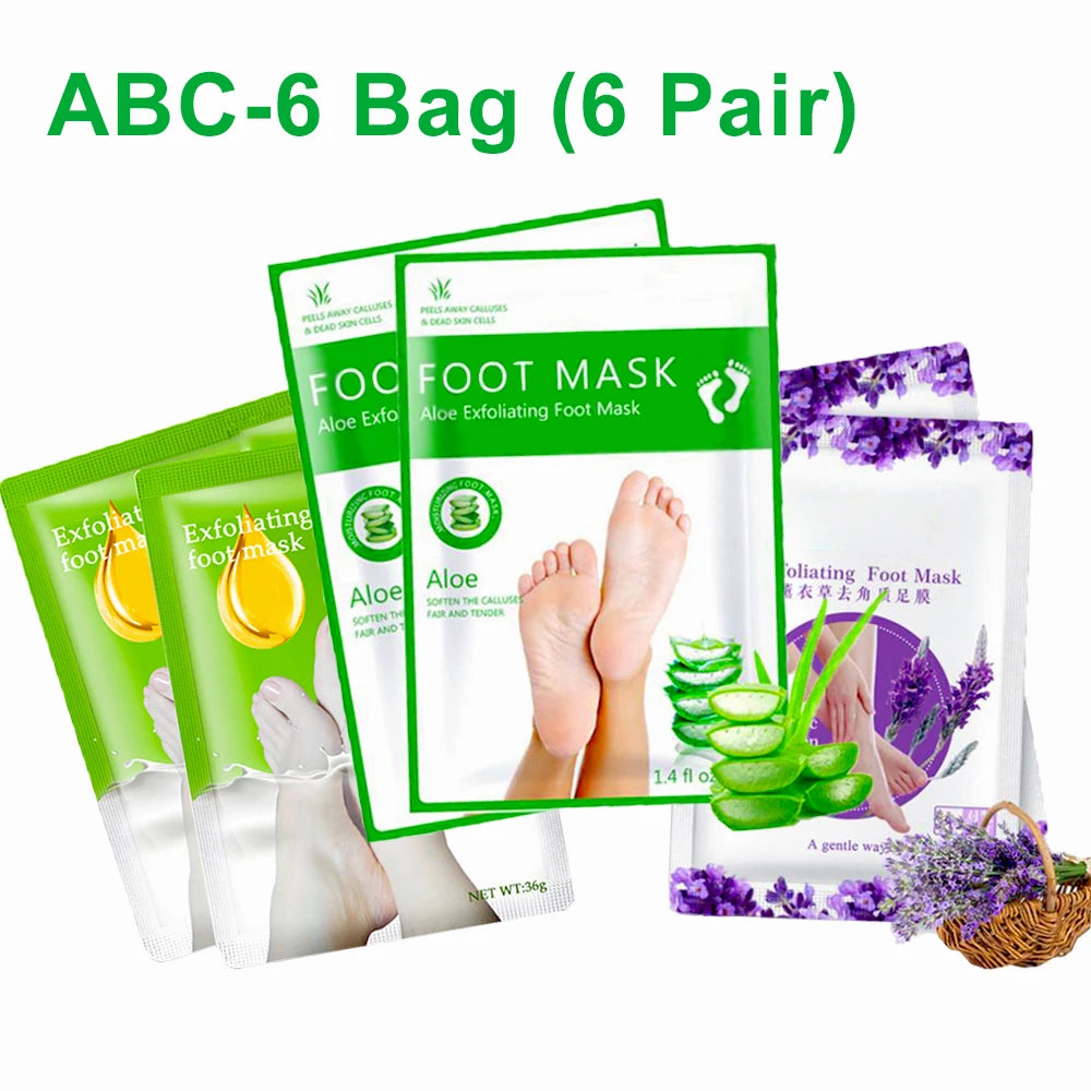 Exfoliating Foot Mask & Pedicure Socks – Dead Skin Removal, Whitening Foot Care, Foot Spa Scrub & Skin Refreshment