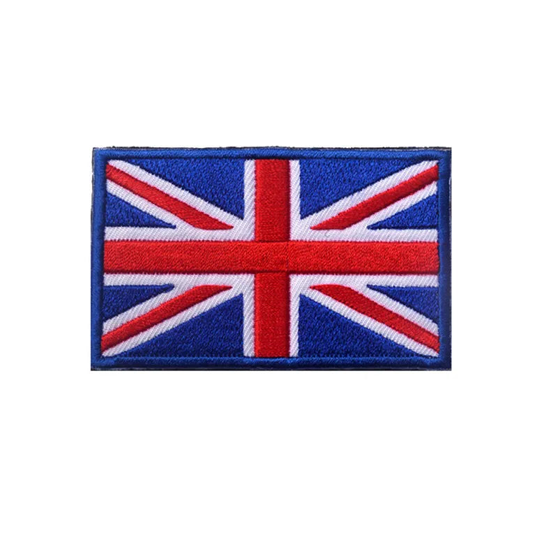 England Flag Embroidered Arm Badge – SAS Special Air Service Hook & Loop Patch, Task Force 141 Tactical Cloth Emblem Stickers