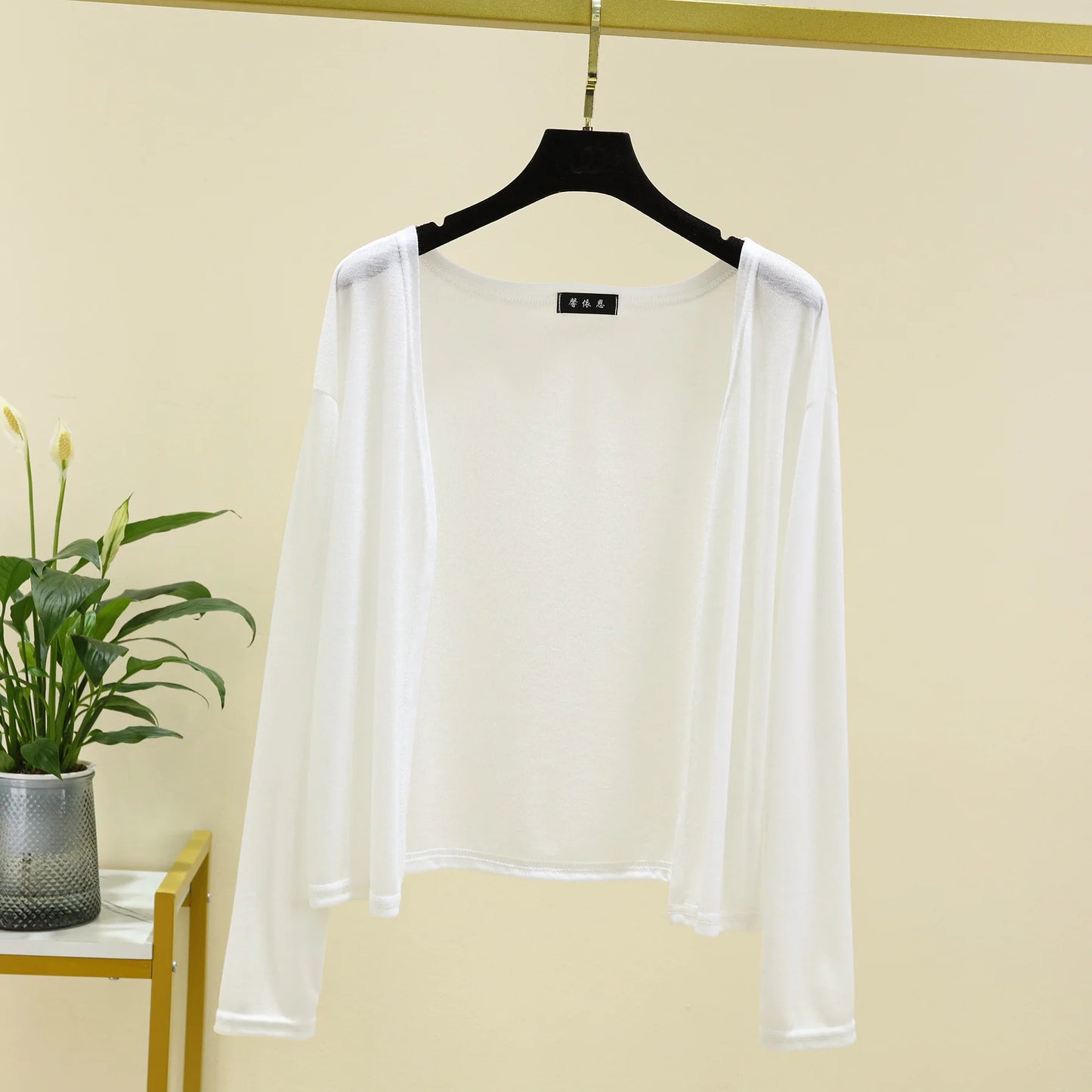 Plus Size Women's Thin Cardigan – Long Sleeve, Sun Protection, Loose Fit, Front-Open Air-Conditioned Cover-Up Top