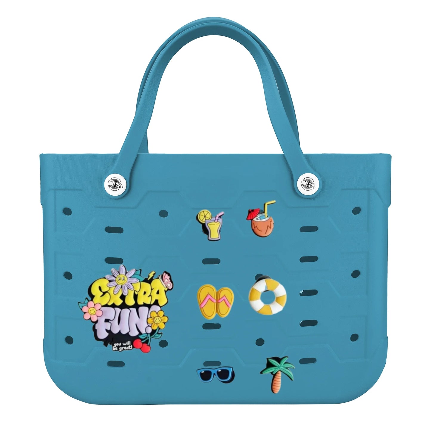EVA Waterproof Beach Bag – M/L/XL Fashion Rubber Tote for Women, Solid Color Shoulder Bag for Travel, Picnic & Shopping Storage