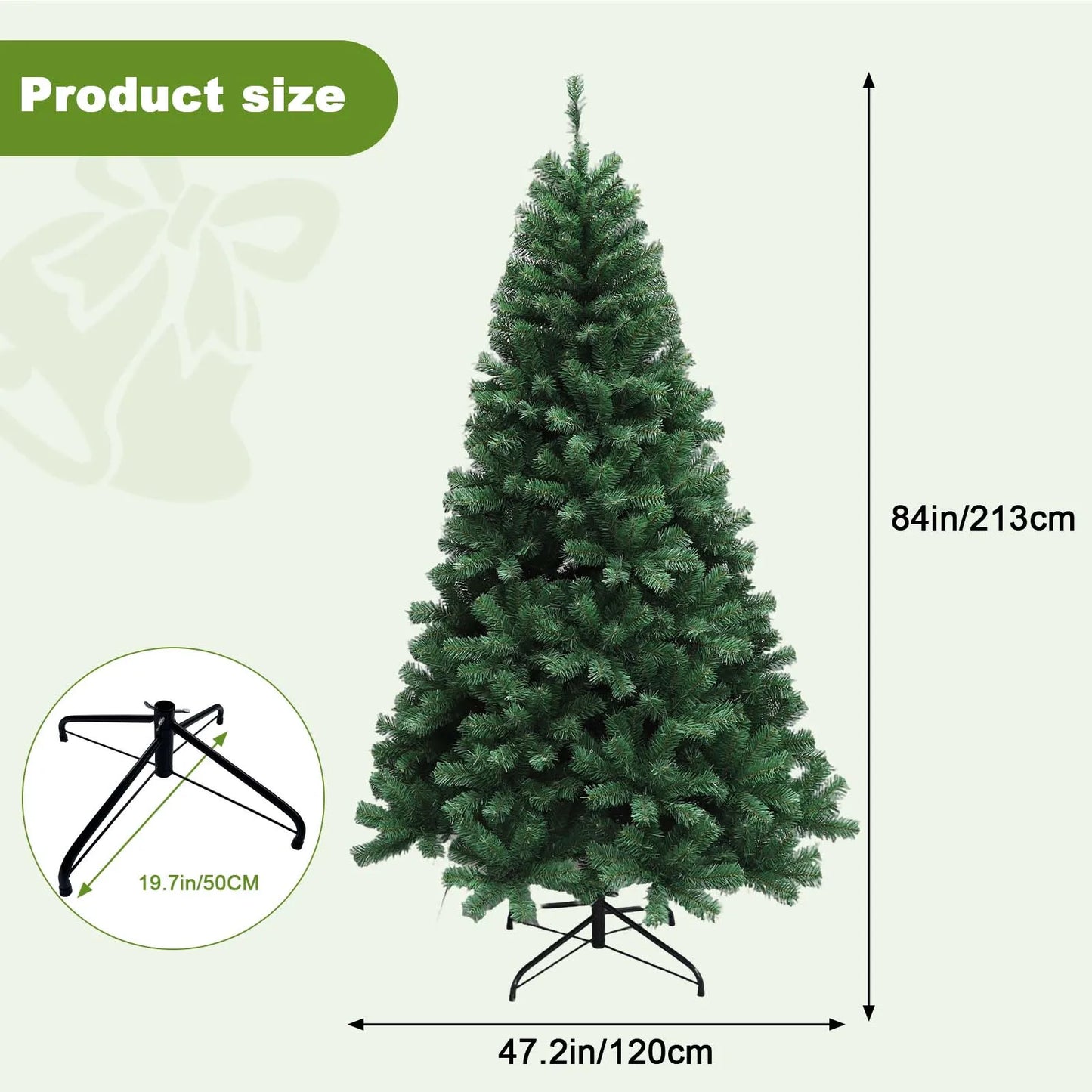 6-7ft Pre-Lit Artificial Christmas Tree β Hinged Xmas Tree with LED Lights & 8 Lighting Modes for Home Decor